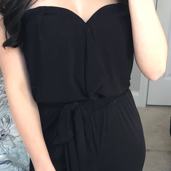 Black jumpsuit romper strapless lily ghalichi - Picture 2 of 4